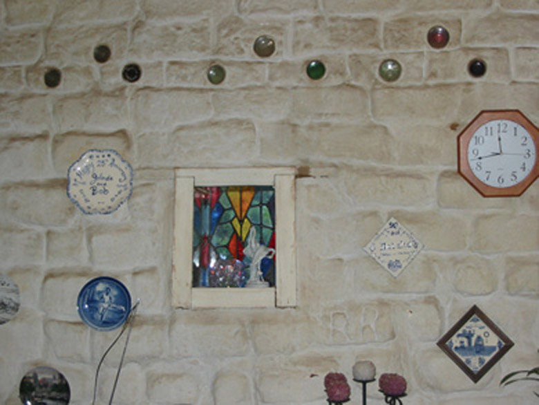 bottles through the wall